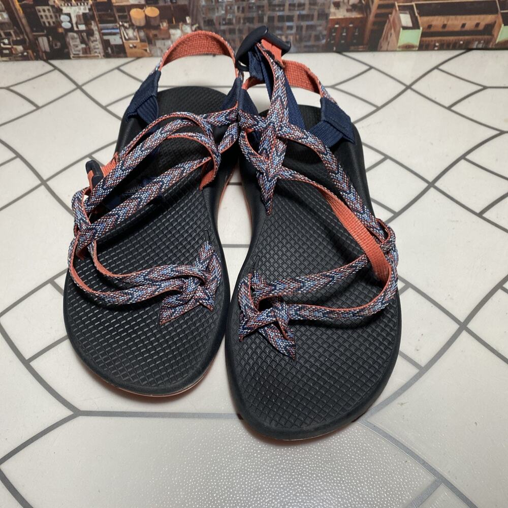 Chaco ZX/2 Classic Sport Sandals Women’s Blue Coral Motif Eclipse J106584 Size 9